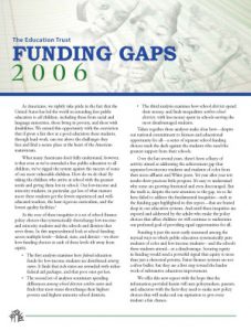 The Education Trust Funding Gaps 2006