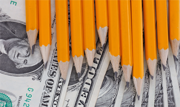 Pencils and money