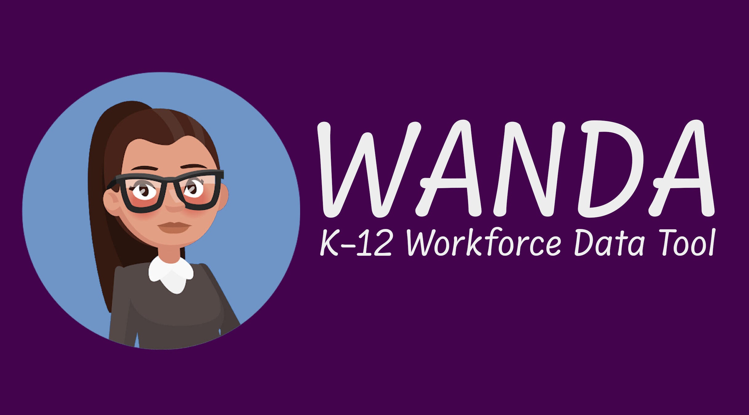 Illustration of woman with ponytail and glasses, text reads